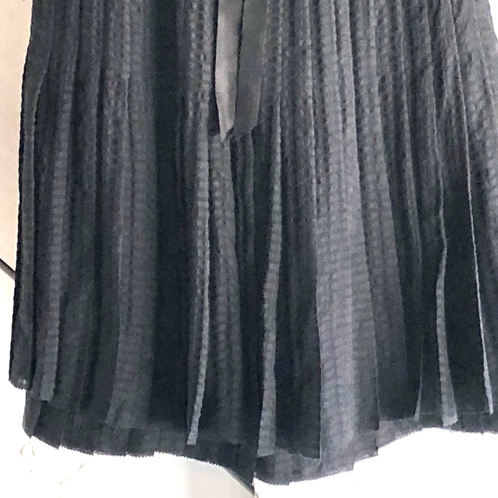 Textured Black Strapless Cocktail Dress - Picture 3 of 10